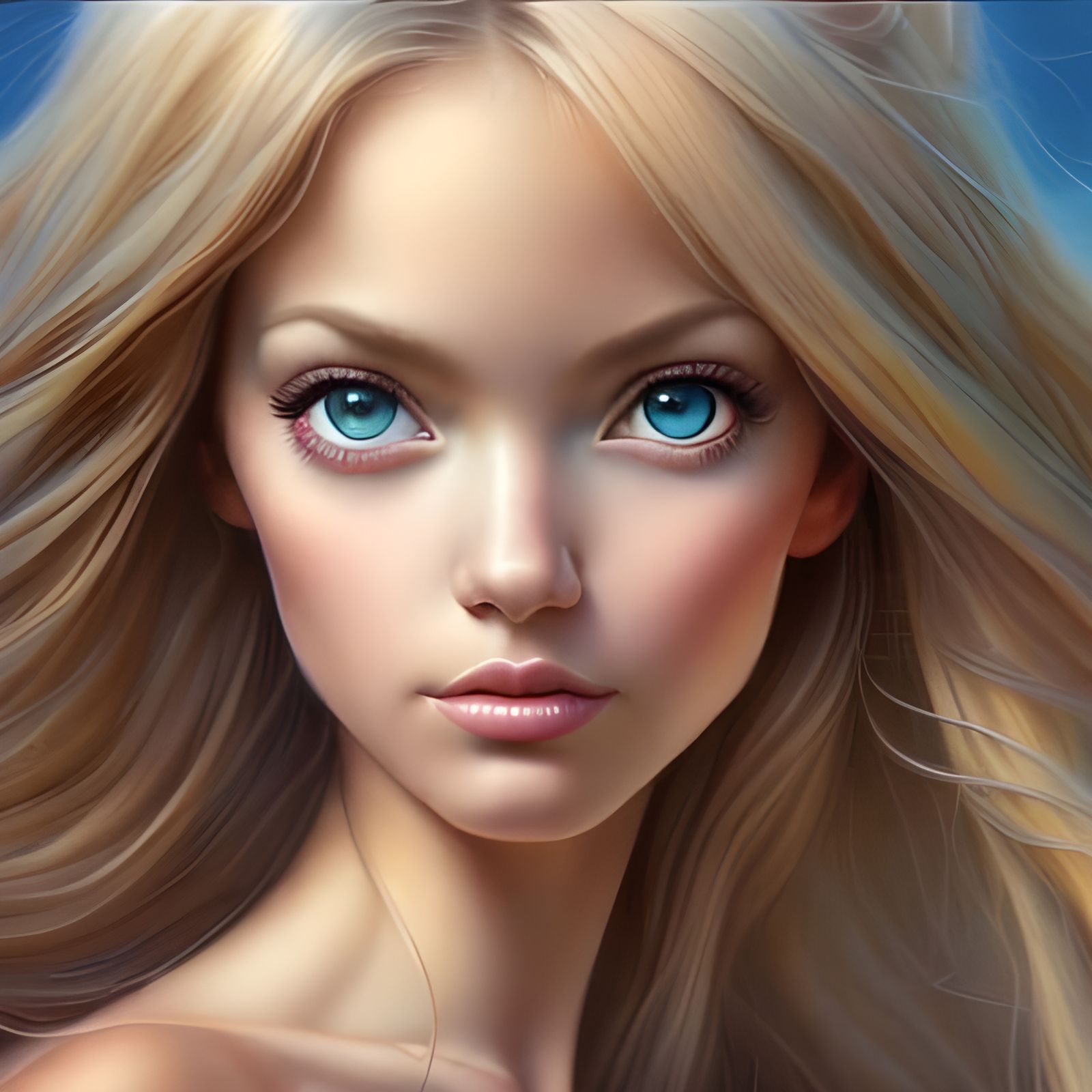 Gorgeous Disney Princess Portrait in Hyperrealistic Style