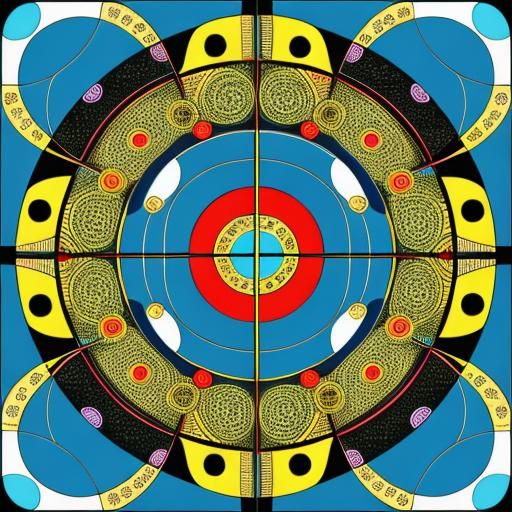 Abstract Circle Pattern Defined by Mathematical Formula