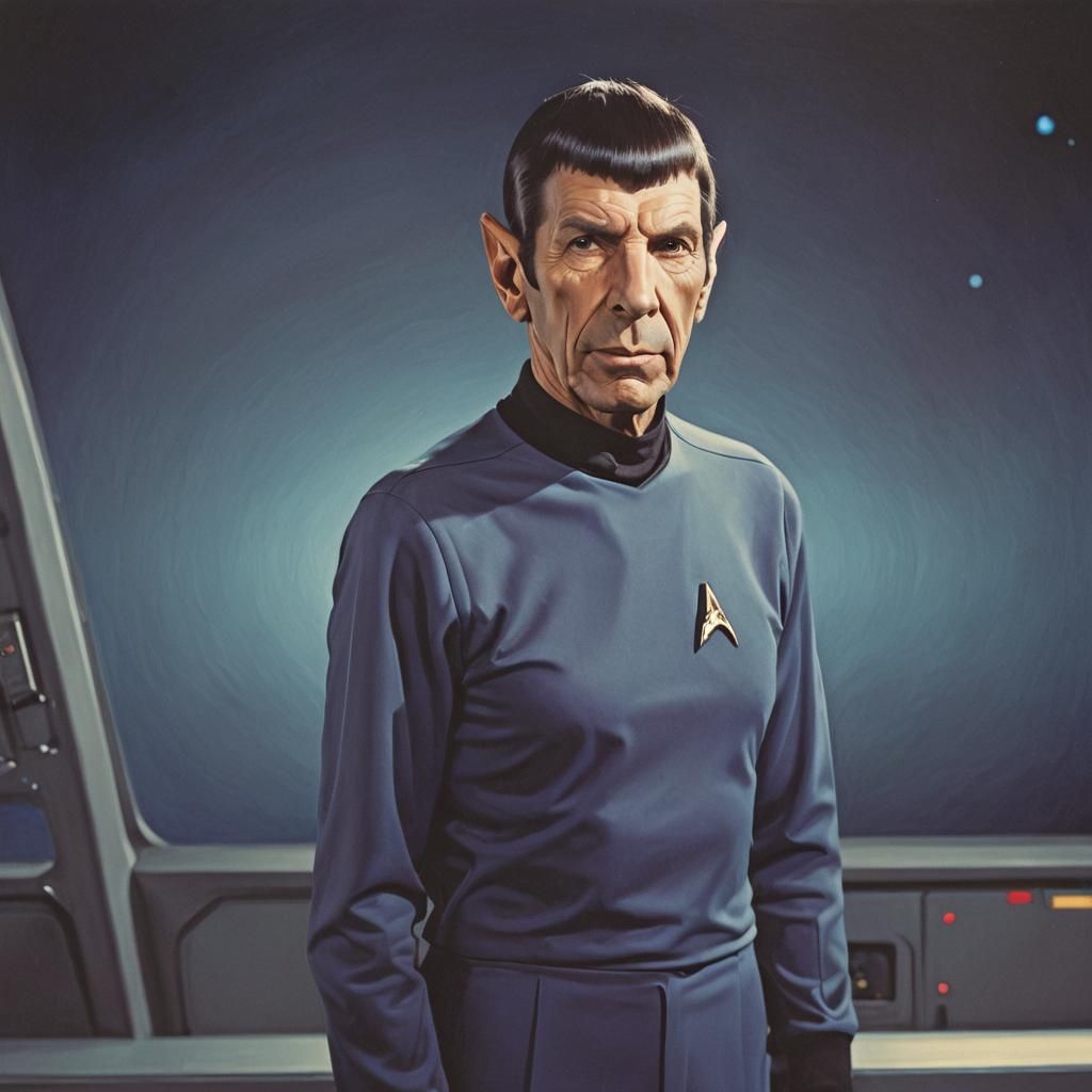Mr. Spock Portrait on USS Enterprise Bridge