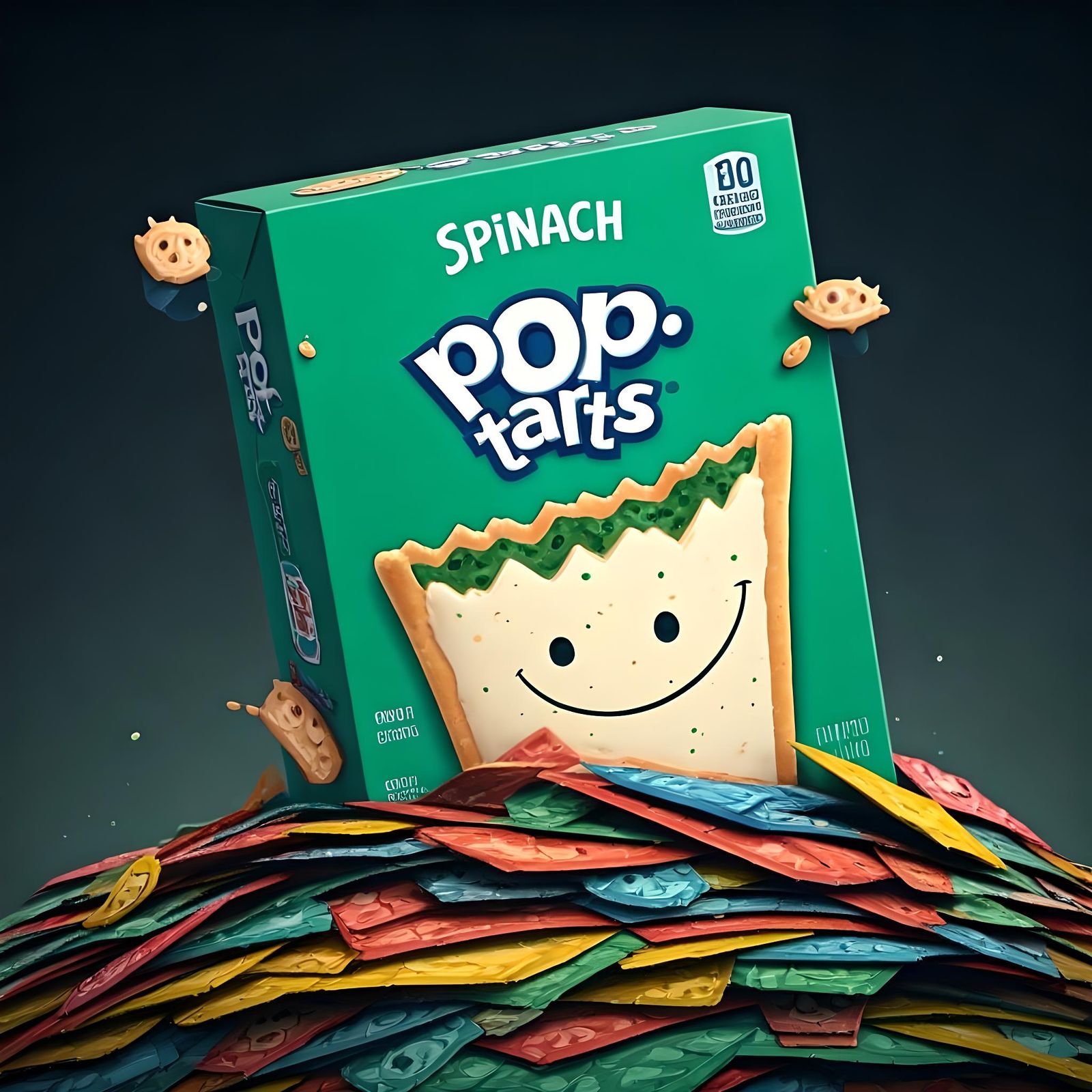 Funny Spinach Pop Tart Box Design