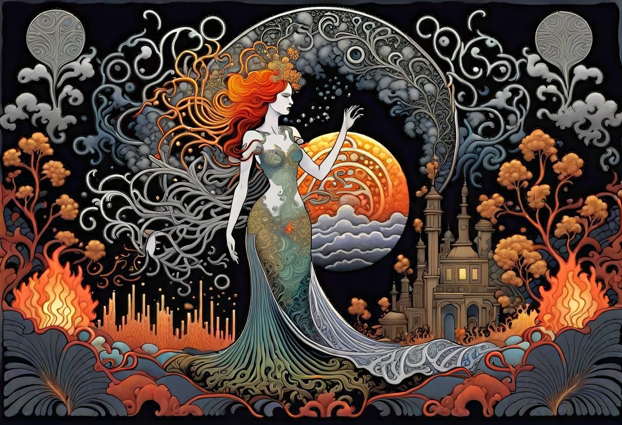 Rural Celebration: Chip-Art Lithograph on Venus