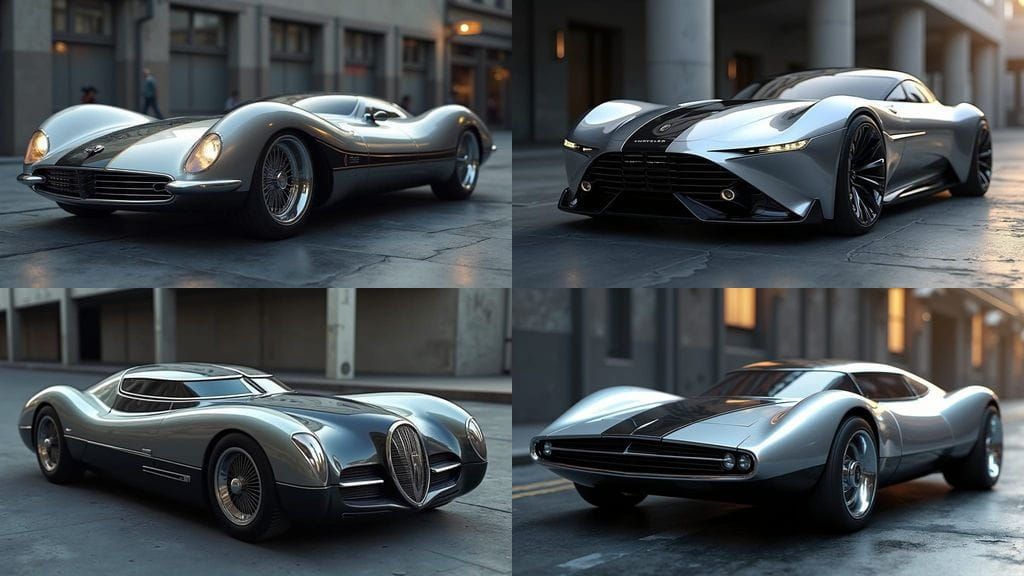 Futuristic Chrysler Concept Car: Art Deco 3D Render