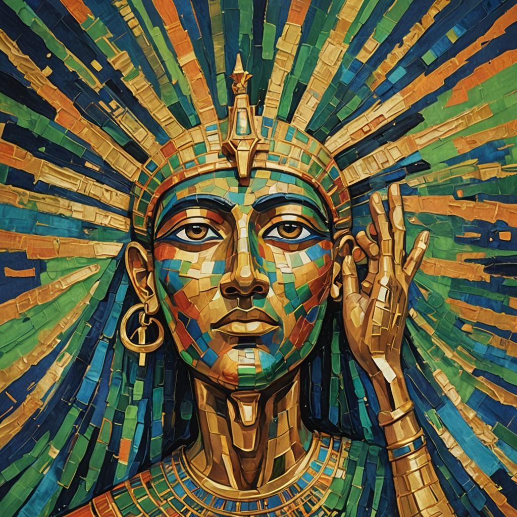 Ra Weaves Pharaoh's Dreams: Vibrant Expressionism