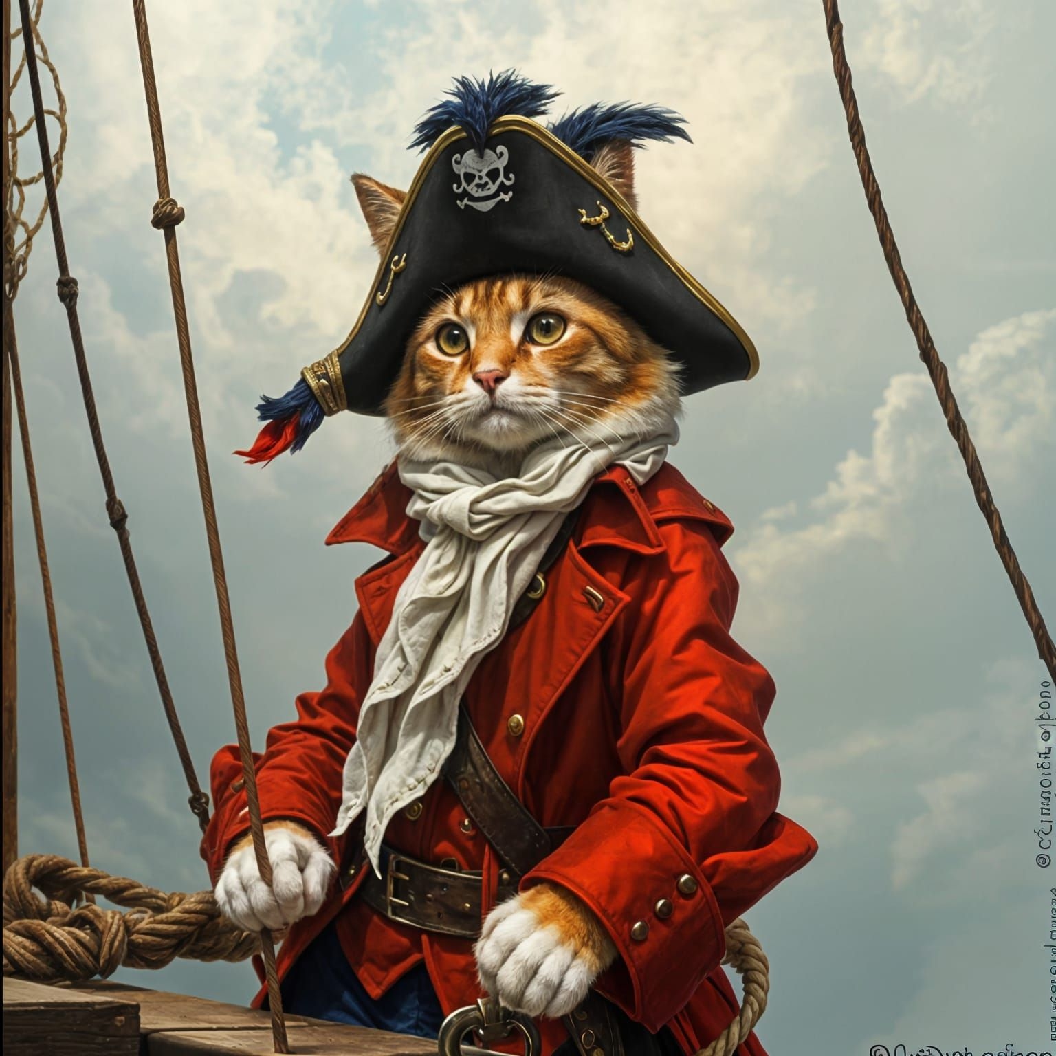 Refined Feline Pirate Captain