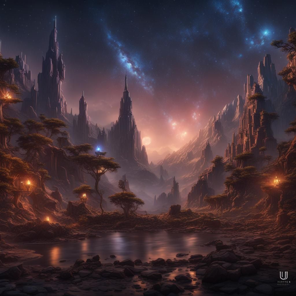 Fantastical Starscape in Detailed Matte Painting