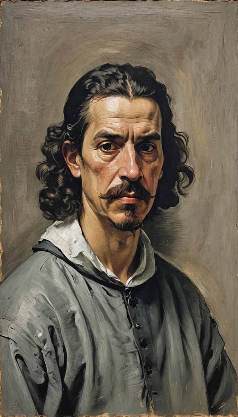 Profound Portrait in Avant-Garde Oil Painting Style