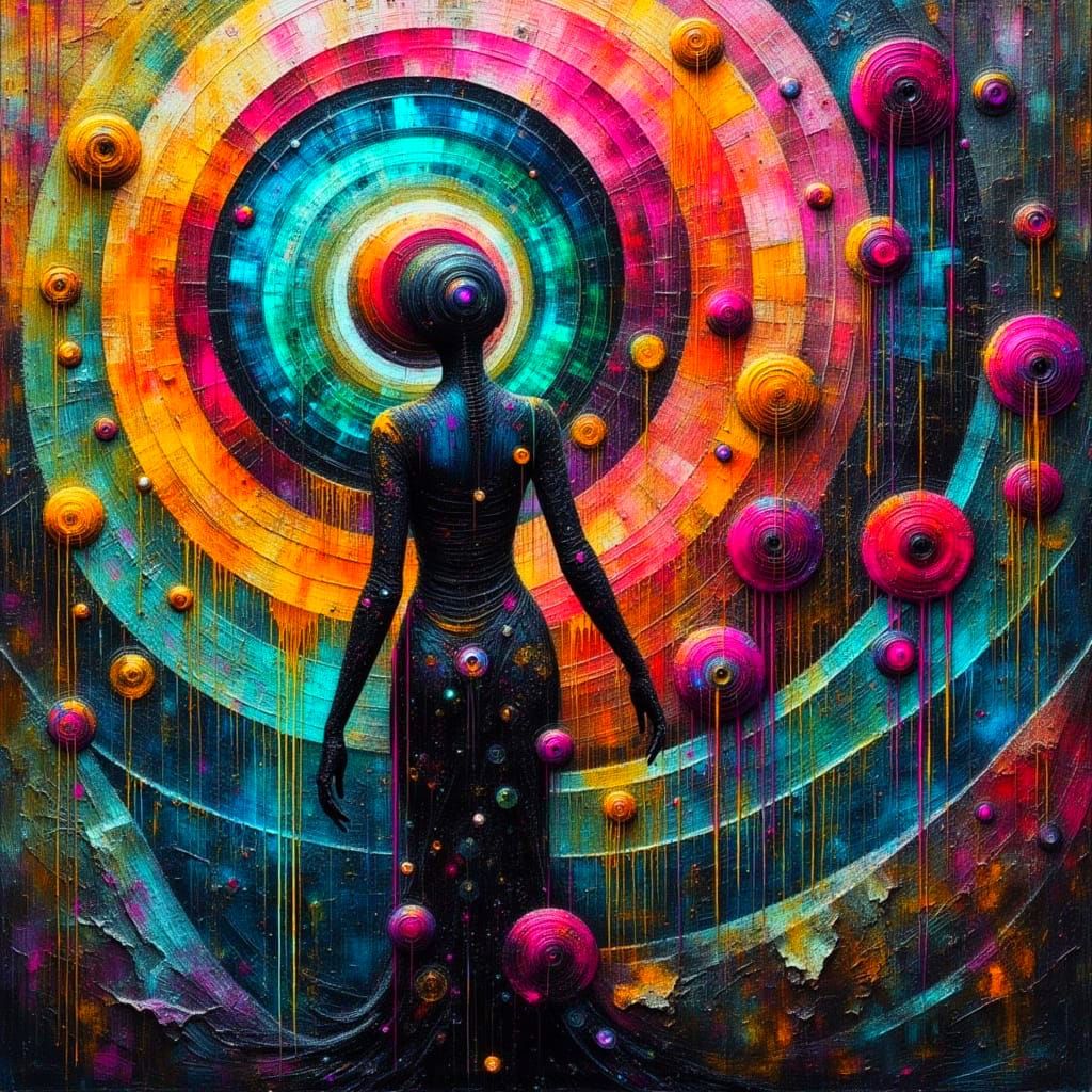 Surreal Dystopian Masterpiece with Vibrant Colors and Rich T...