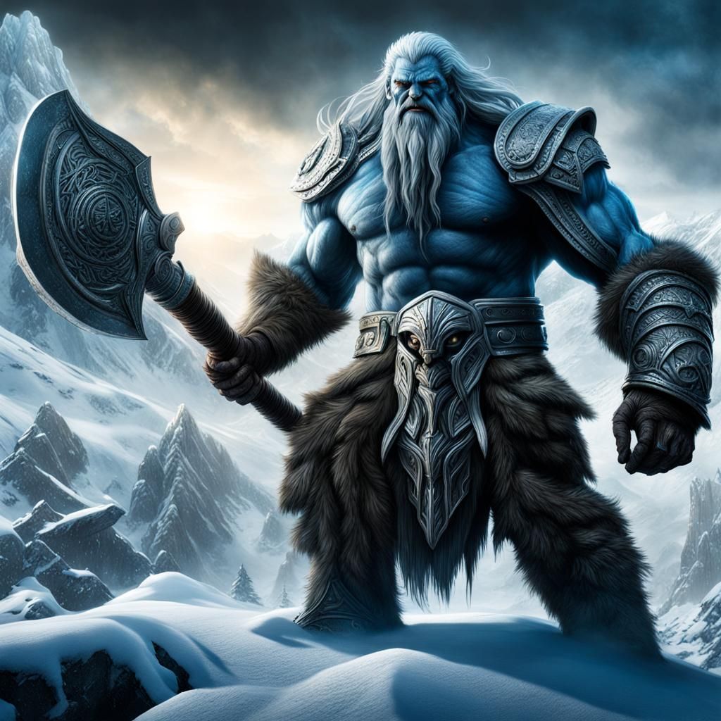 Ymir, Frost Giant, in Battle aginst Aesir