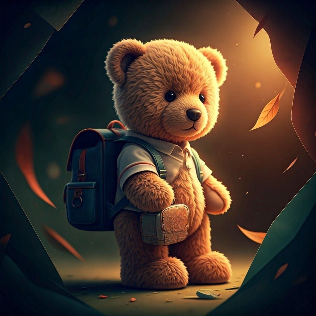 Whimsical Hyperrealistic Teddy Bear Concept Art