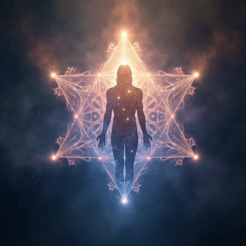 Spiritual Essence of Quantum Superposition in Ethereal Light