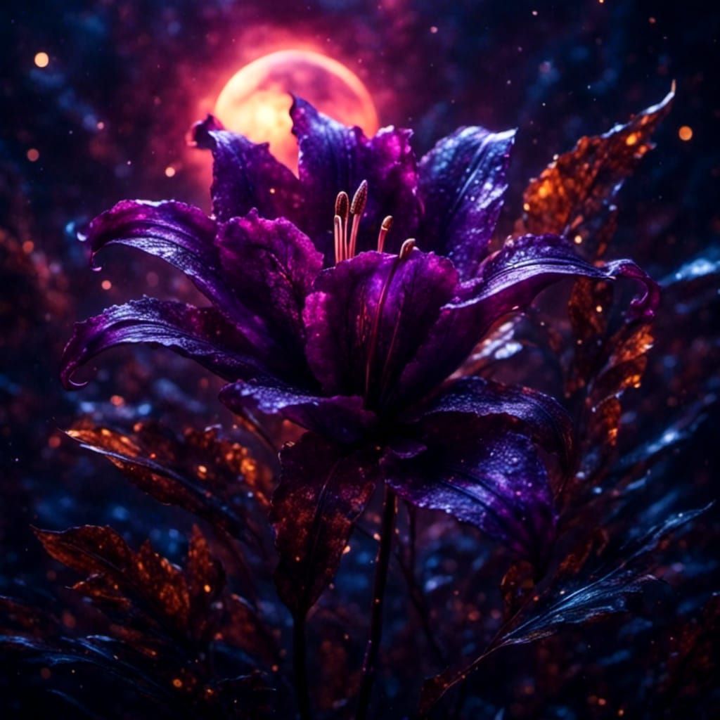Purple Dream Lily Night II