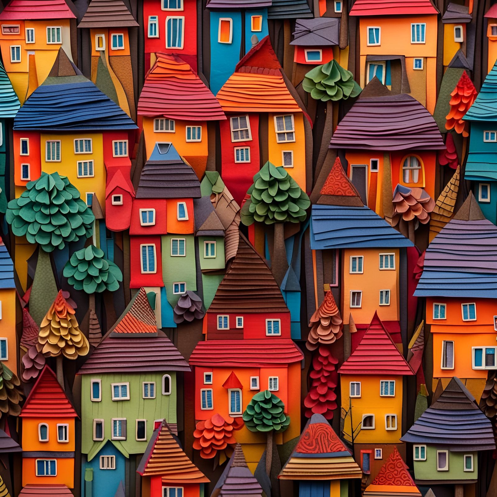 Hundertwasser Origami/Kirigami Village