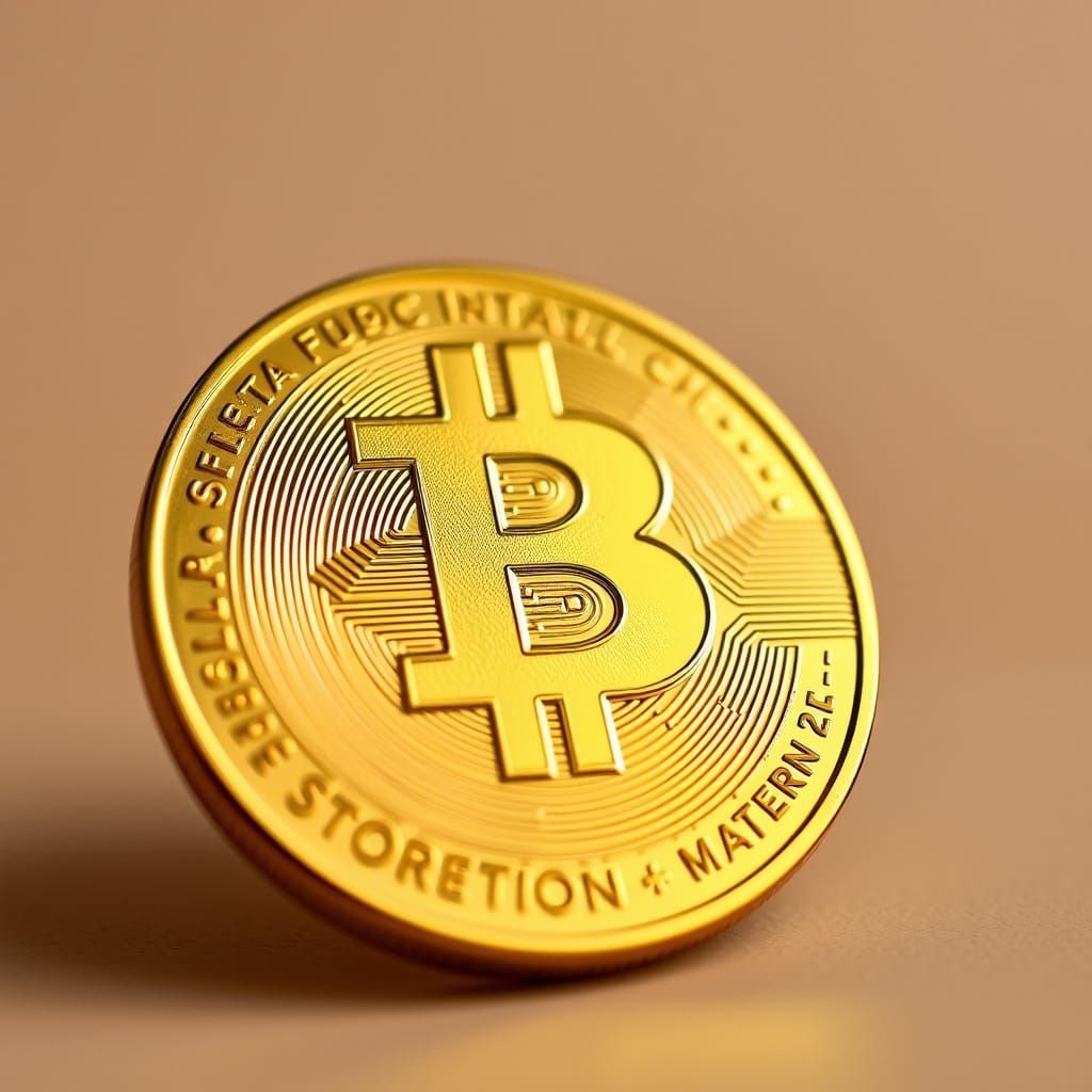 A Shiny Gold Coin in Intricate Detail
