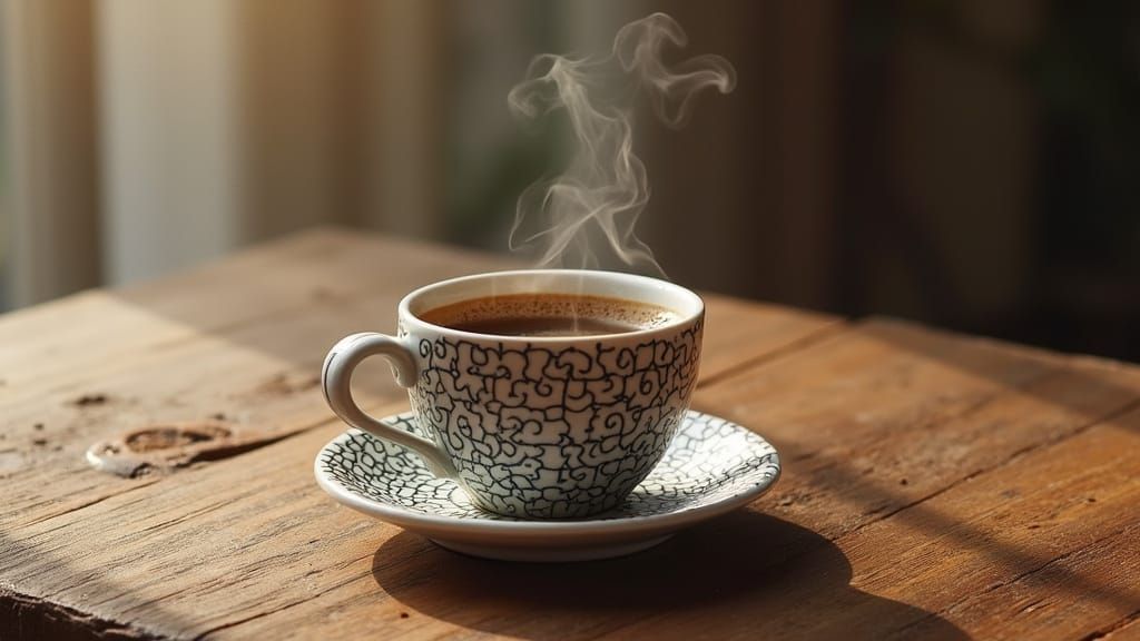 3D Coffee Cup Autostereogram Illusion