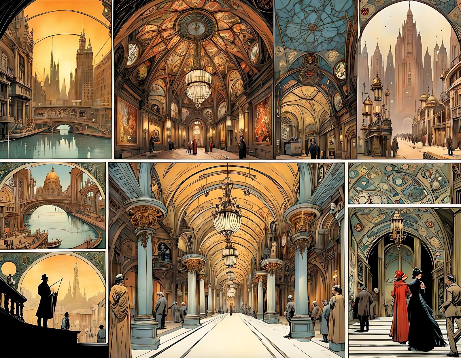 Art Nouveau Comic Book Murder Mystery