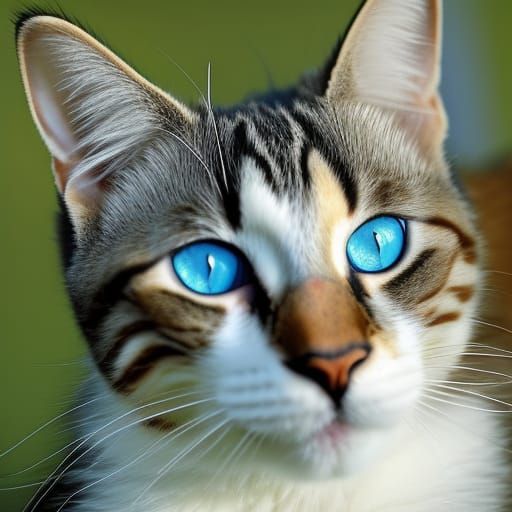 Elegant White Persian Cat Portrait