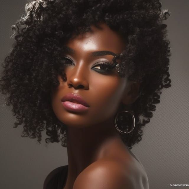 Stunning Black Girl Portrait in Modern Style