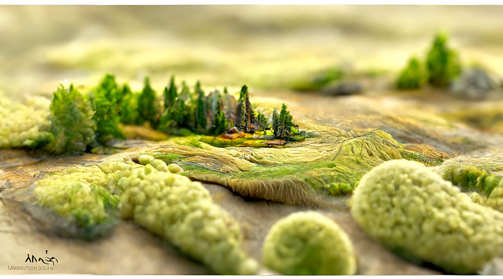 Detailed Microscopic Landscape Vista Photography