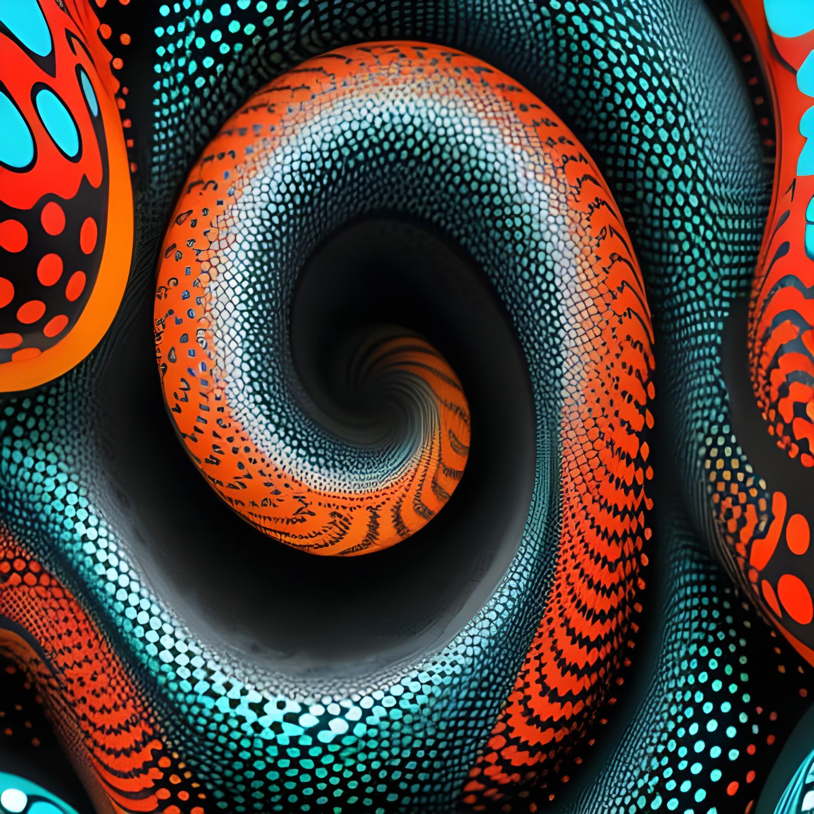 Surreal Optical Illusions in Vibrant Patterns and Disorienti...