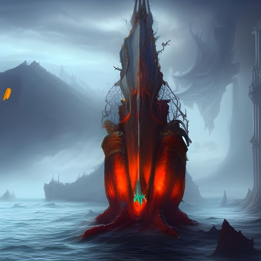 Demonic Ship in a Bottle: Fantasy Concept Art