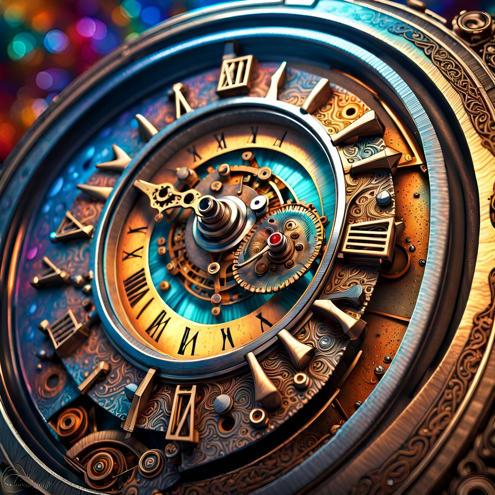 Hyperrealistic Time Travel Machine: Splash Art Concept