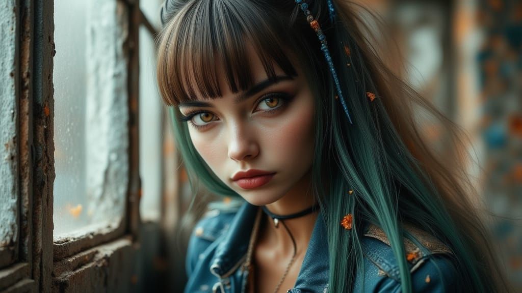 Grumpy Woman Portrait in Loish and Stalenhag Style