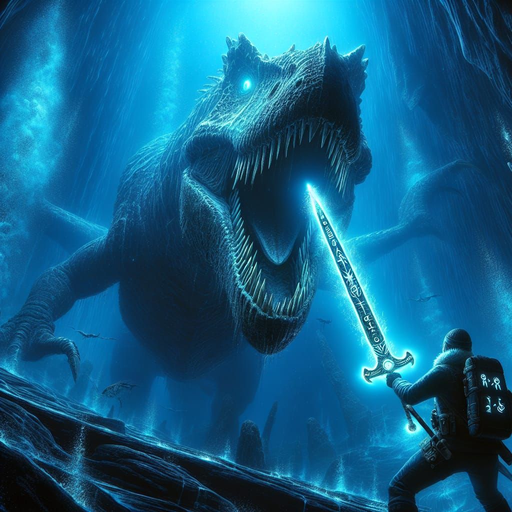 Mariana Trench Explorer Confronts Prehistoric Mosasaur