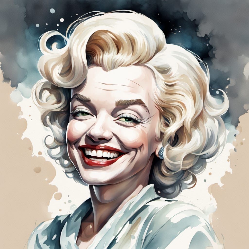 Marilyn Monroe Caricature Inspired by Anthony Geoffroy