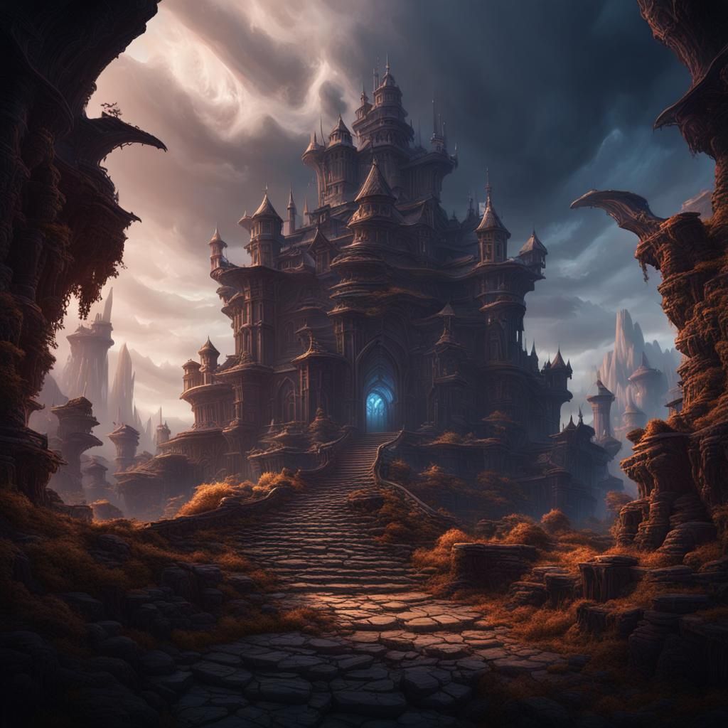 Fantastical Shadow Realm Concept Art in Deep Color