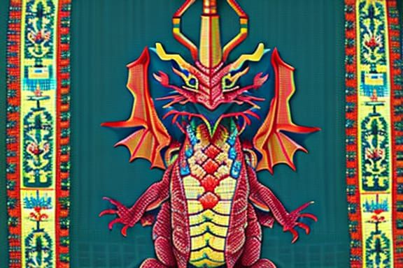 Tapestry Dragon: Medieval Textile Art