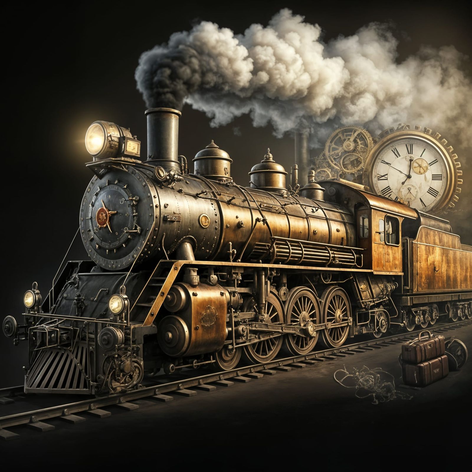 Mysterious Steampunk Train Chugs Through the Fog