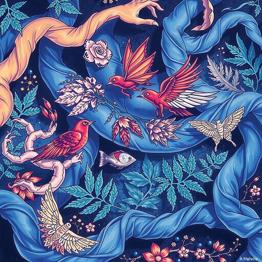 Stunning Masterpiece in Triadic Colors