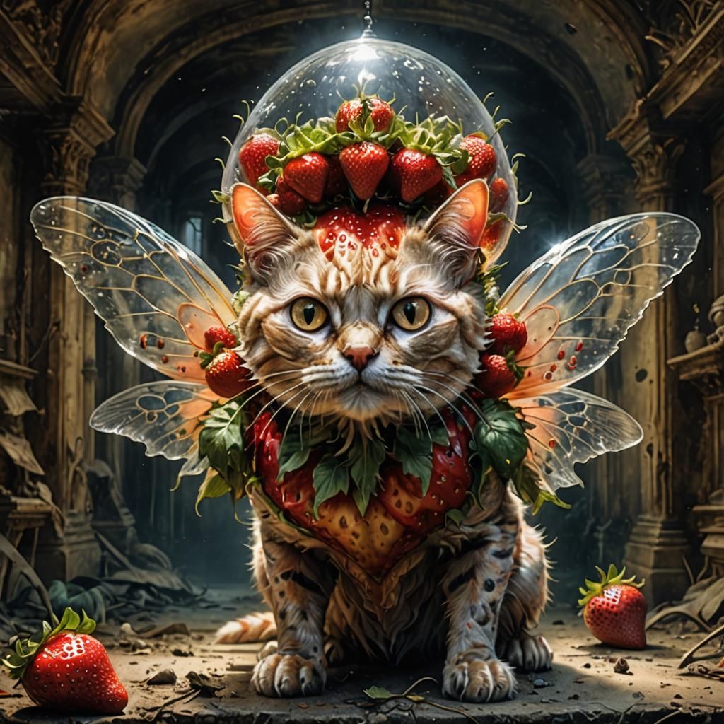 (a alien underwater nymph cat awe inspiring anthropomorphic ...