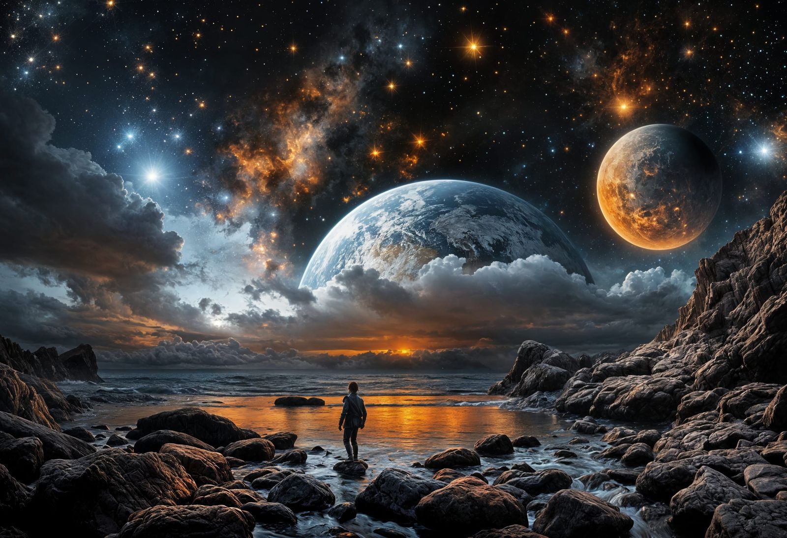 Abstract Rock Singers in Hyperdetailed Painting