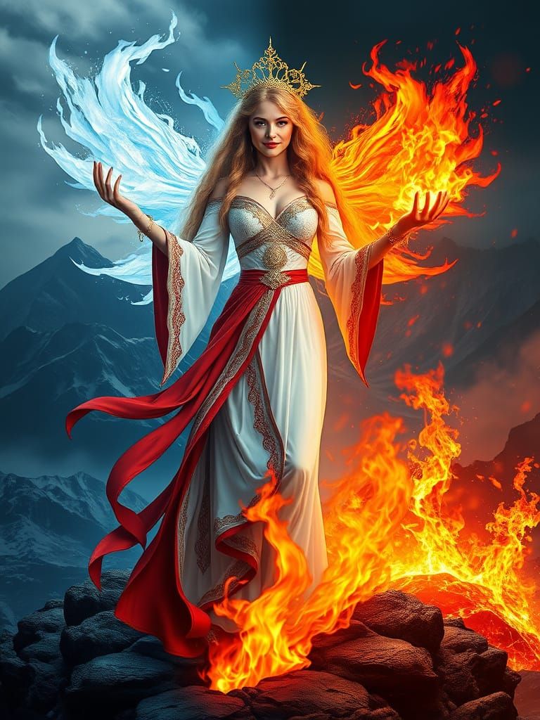 Ethereal Goddess of Contrasting Elements