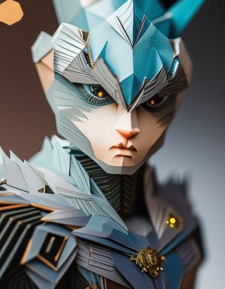 Warrior: origami Papercraft Model