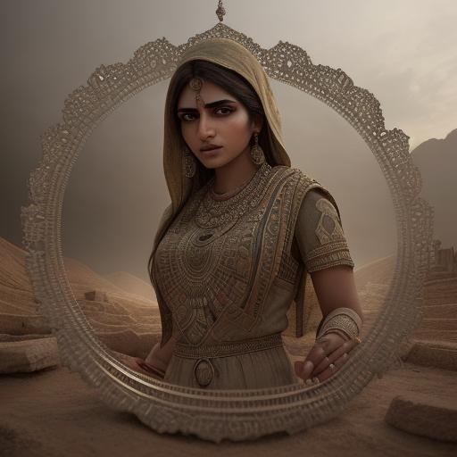 Hyperrealistic Portrait of Pakistani Archaeologist