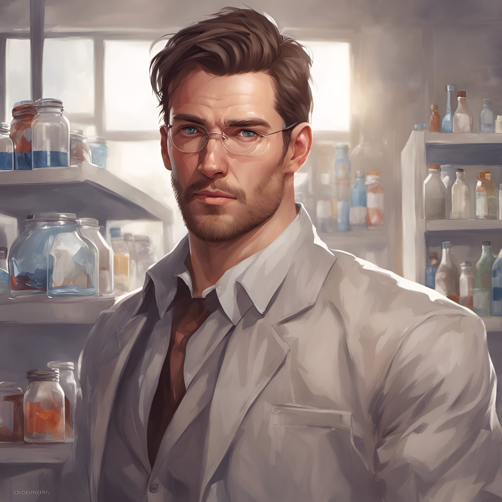 Hyperdetailed Portrait of a Handsome Young Man