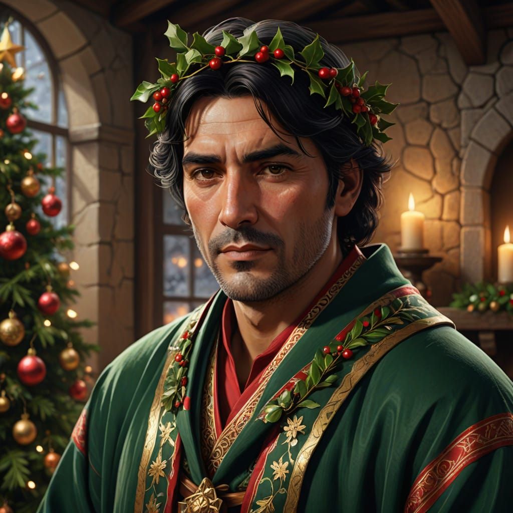 A portrait of Jose Maria on the Christmas day.