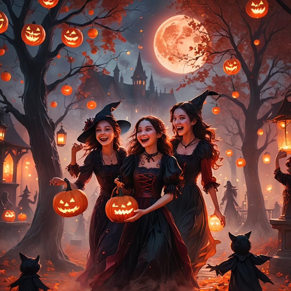 Halloween Disco: Vampires, Witch, and Flying Ghosts