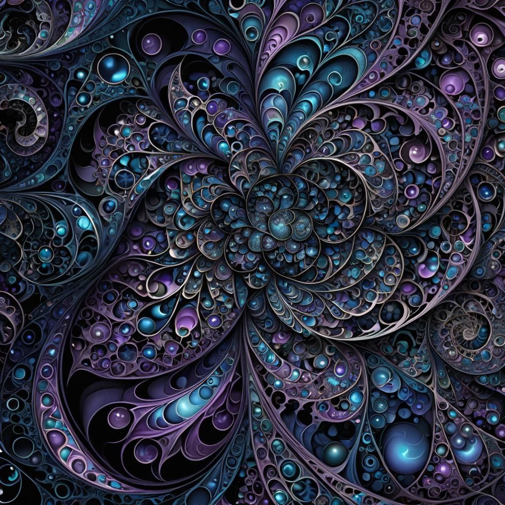 Swirling Fractal Art in a Dark Universe