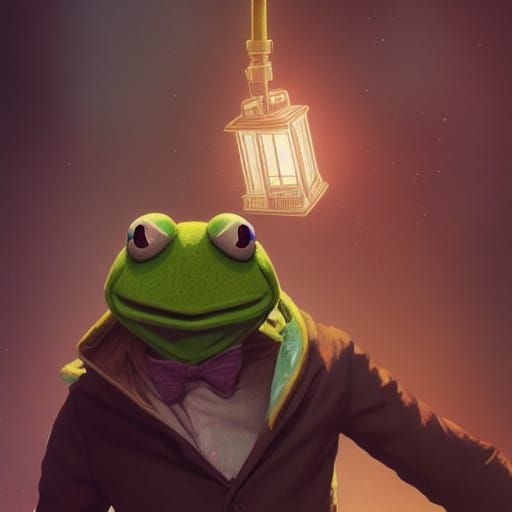 Kermit as Doctor Who: Hyperdetailed Concept Art
