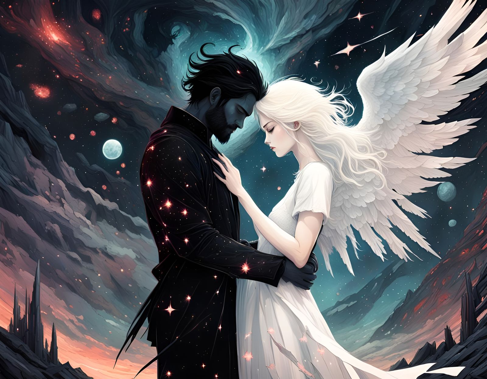 Day and Night falling in love