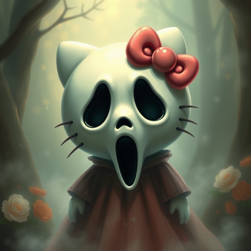 Hello Kitty as Ghostface in Ethereal Fantasy