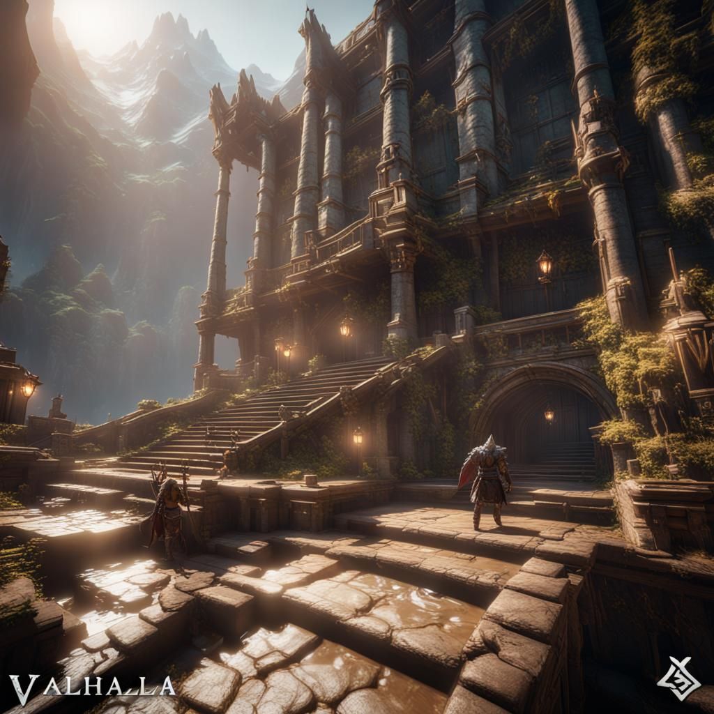 Valhalla in Unreal Engine 5 with Dynamic Lighting