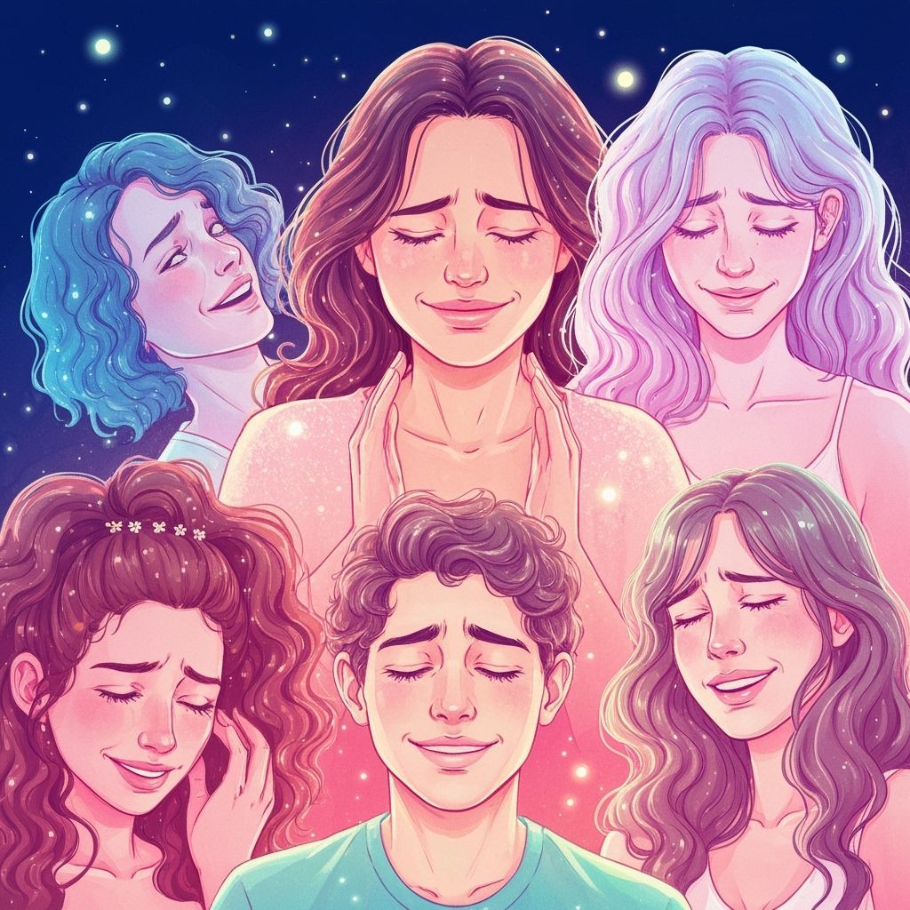 Vibrant Illustration of Multiple Positive Emotions