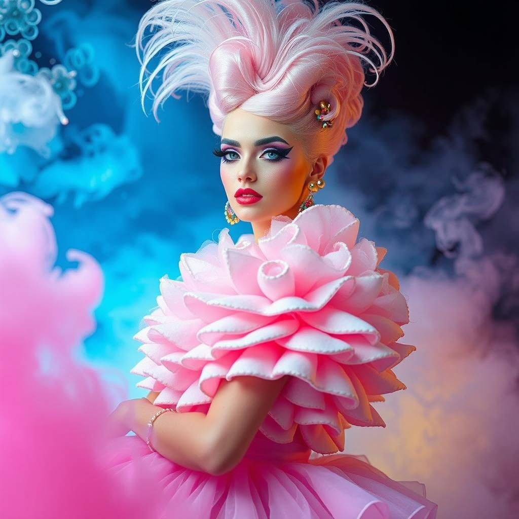 Marshmallow Couture: Vibrant Haute Couture Fashion