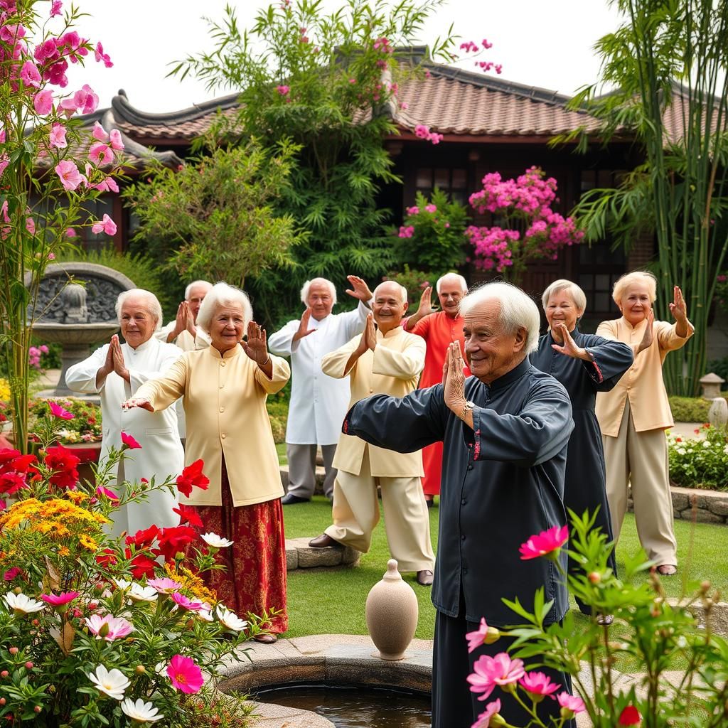 Tai Chi in a Garden of Harmony