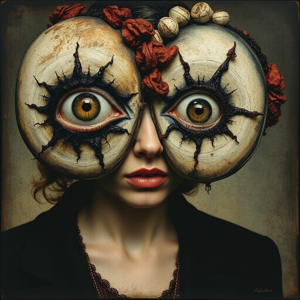 Surreal Eye Visions in Burton and Saudek Style