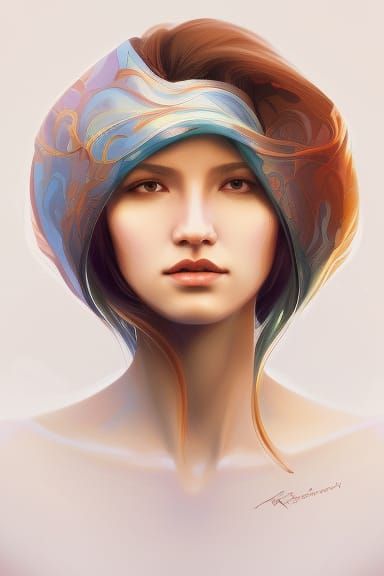 Beautiful Kazakh Woman Portrait in Hyperdetailed Lighting